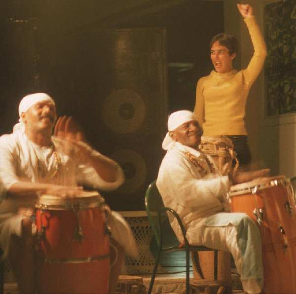 Drummers and Jenny, the girl from the animation team at hotel CostaSur, Trinidad