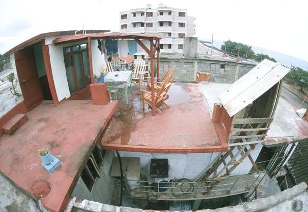 Rooftop of our accomodation in Baracoa