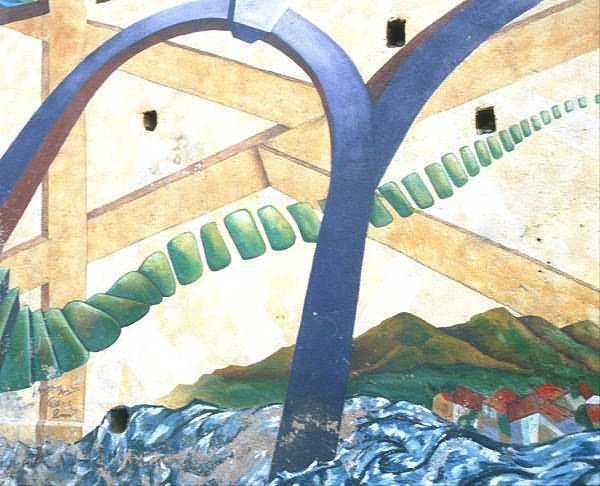 Wall painting in Santiago