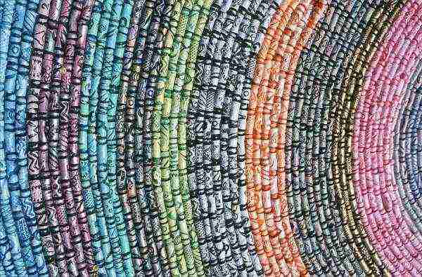 Necklaces neatly arranged. Made out of clay