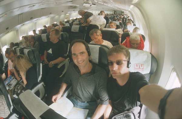 The autor and cameraman and his best friend