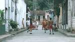 School kids playing in the street somewhere in Baracoa