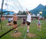 Gegenangriff, der Block war etwas zu weit rechts