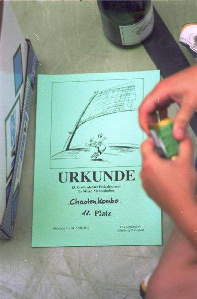 Leider nur der ... letzte ... Platz für die Chaotencombo dieses Mal.